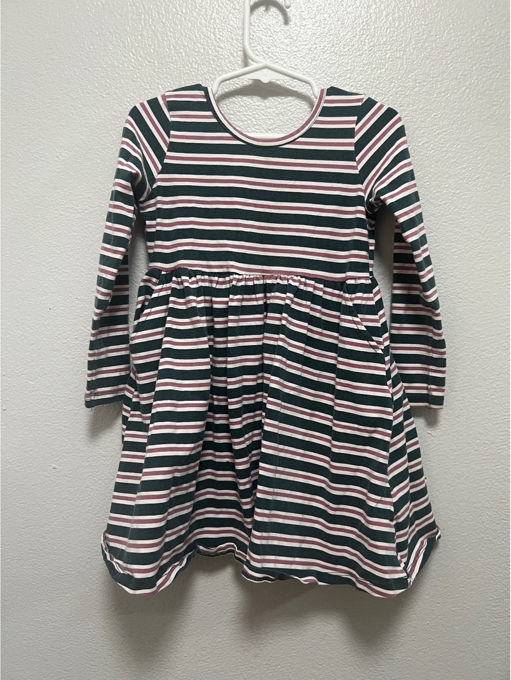 Quince 4T Girls striped long sleeve dress